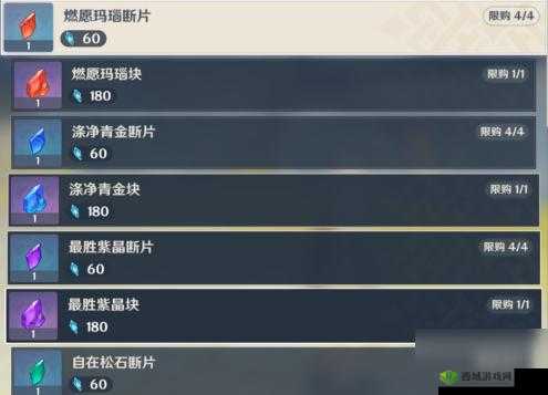 原神手游熄星精粹:兑换优先级攻略